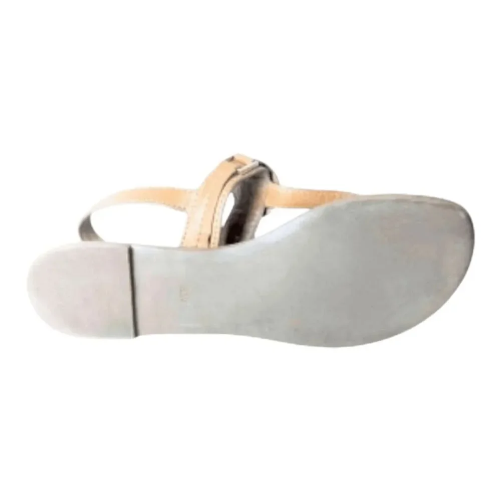 TORY BURCH Everly Leather T Strap Sandal Size 8.5M